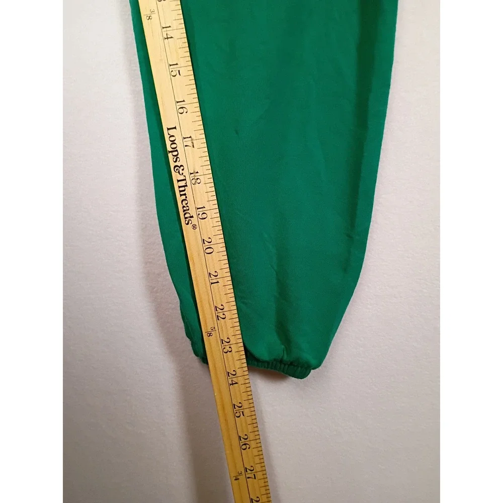 Retro Sporty Unbranded Unisex L Green Elastic Waist Jogger Sweatpants